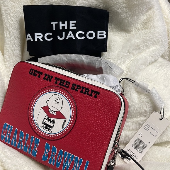 The Marc Jacobs x Peanuts Charlie Brown The Mini Box Crossbody Bag - Picture 12 of 14